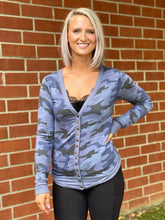 Load image into Gallery viewer, The Downpour Camo Cardigan