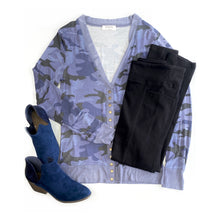 Load image into Gallery viewer, The Downpour Camo Cardigan
