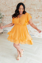 Load image into Gallery viewer, Stuck in My Head Tiered Dress in Orange