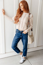Load image into Gallery viewer, A Note of Thanks Cable Knit Sweater