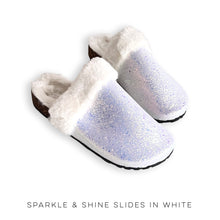 Load image into Gallery viewer, Sparkle &amp; Shine Slides in White