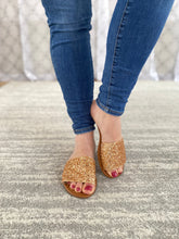 Load image into Gallery viewer, Ritzy Glitter Sandals in Rose Gold