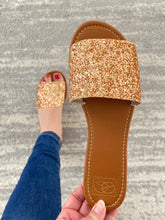 Load image into Gallery viewer, Ritzy Glitter Sandals in Rose Gold