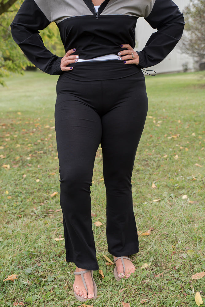 Small Changes Flare Yoga Pants in Black