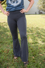 Load image into Gallery viewer, Stand by Me Flare Yoga Pants in Charcoal