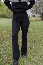 Load image into Gallery viewer, Small Changes Flare Yoga Pants in Black