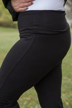 Load image into Gallery viewer, Small Changes Flare Yoga Pants in Black