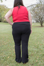 Load image into Gallery viewer, Small Changes Flare Yoga Pants in Black