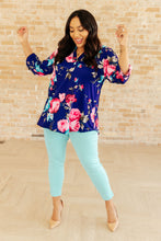 Load image into Gallery viewer, Lizzy Top in Royal Floral