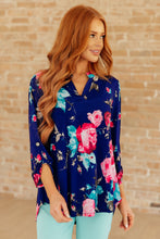 Load image into Gallery viewer, Lizzy Top in Royal Floral