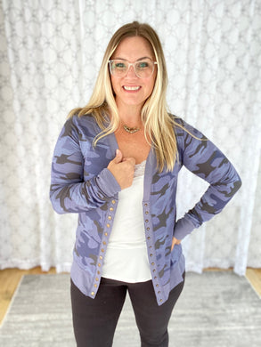 The Downpour Camo Cardigan