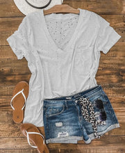 Load image into Gallery viewer, DISTRESSED WHITE TEE