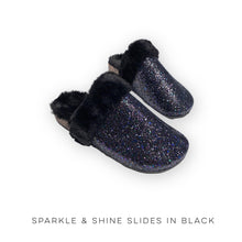 Load image into Gallery viewer, Sparkle &amp; Shine Slides in Black