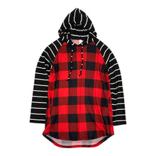 Load image into Gallery viewer, Fabulous in Red Plaid Hoodie