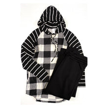 Load image into Gallery viewer, Fabulous in White Plaid Hoodie