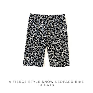 A Fierce Style Snow Leopard Bike Shorts