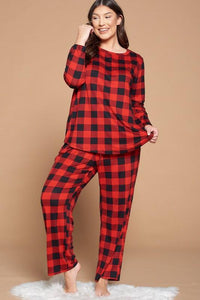 Just For You Plaid Lounge Top