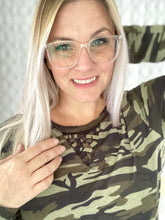 Load image into Gallery viewer, Classy in Camo Lace Top