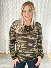 Load image into Gallery viewer, Classy in Camo Lace Top