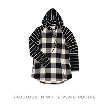 Load image into Gallery viewer, Fabulous in White Plaid Hoodie