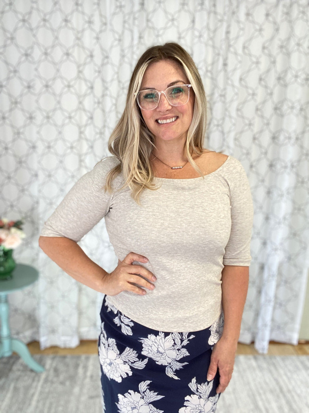 Cropped Out Top in Oatmeal