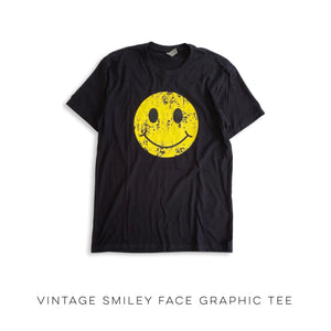 Vintage Smiley Face Graphic Tee