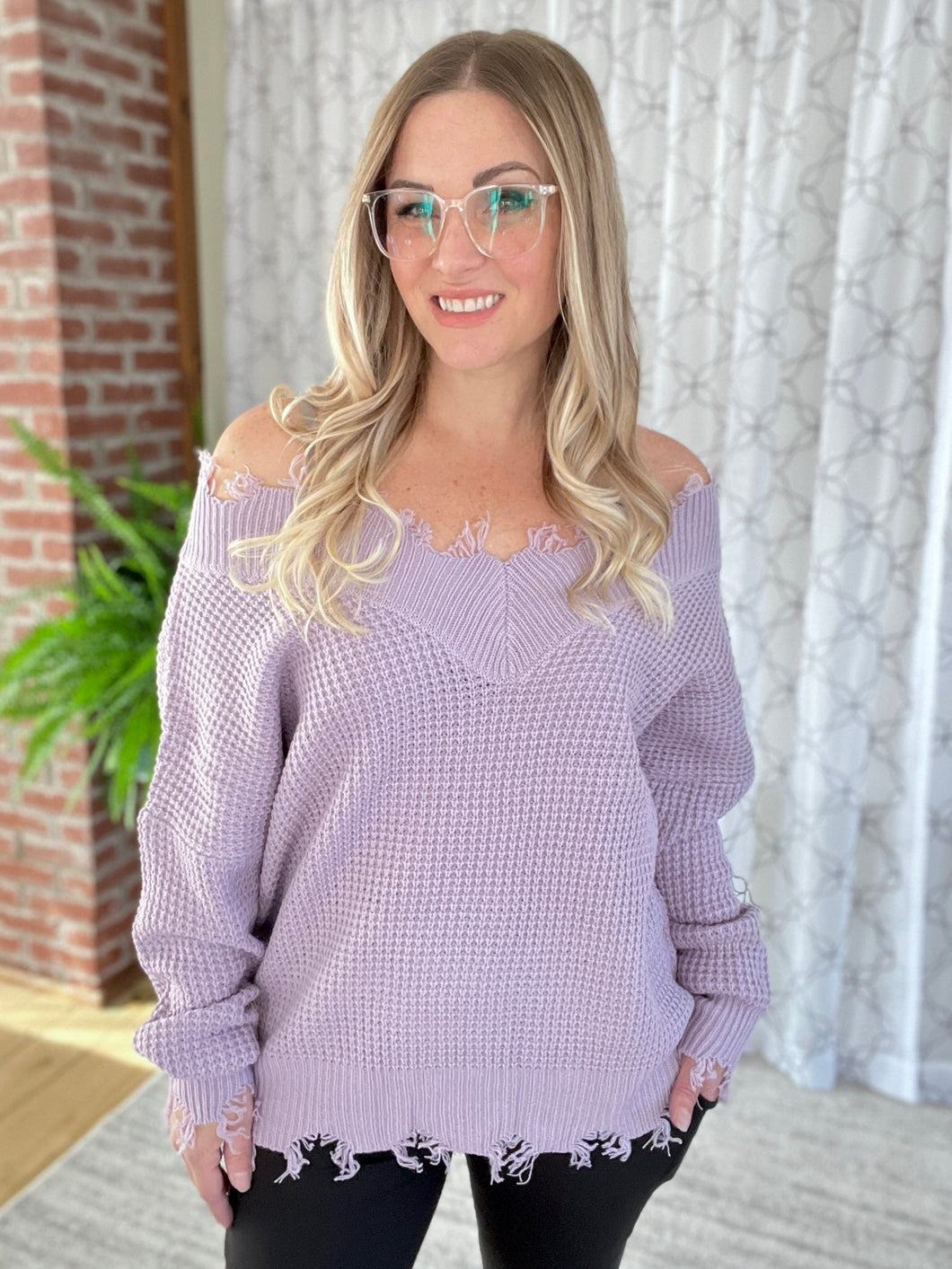 Fields of Lavender Sweater