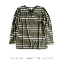 Load image into Gallery viewer, To See You Smile Top in Olive