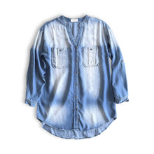 Load image into Gallery viewer, Get Carried Away Chambray Top