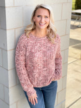 Load image into Gallery viewer, Way to Be Knit Sweater in Mauve