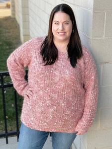 Way to Be Knit Sweater in Mauve