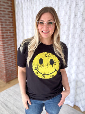 Vintage Smiley Face Graphic Tee