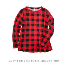 Load image into Gallery viewer, Just For You Plaid Lounge Top