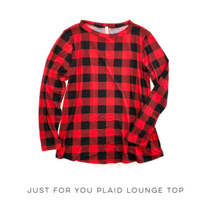 Just For You Plaid Lounge Top