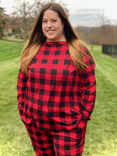 Load image into Gallery viewer, Just For You Plaid Lounge Top