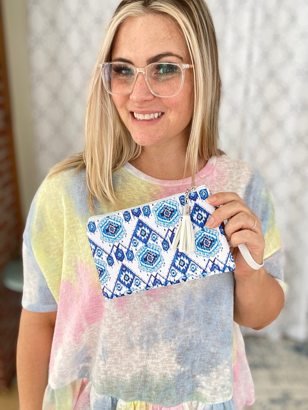 My Blue Aztec Clutch